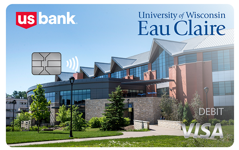 U.S. Bank University of Wisconsin-Eau Claire Visa Debit Card.