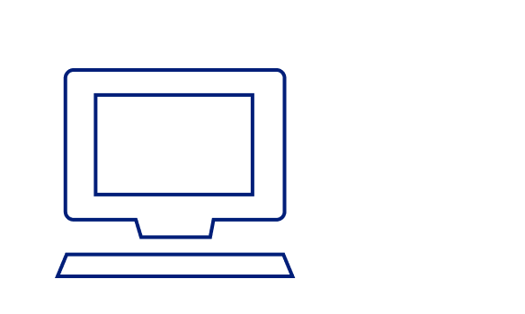 Illustration of a computer monitor and keyboard