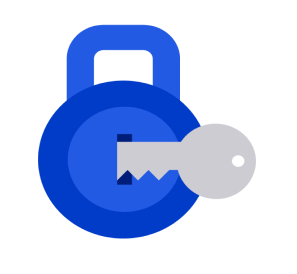 illustration of a key going inside a lock