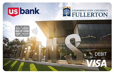 California State University Fullerton affinity debit card art