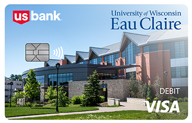 University of Wisconsin Eau Claire affinity debit card art