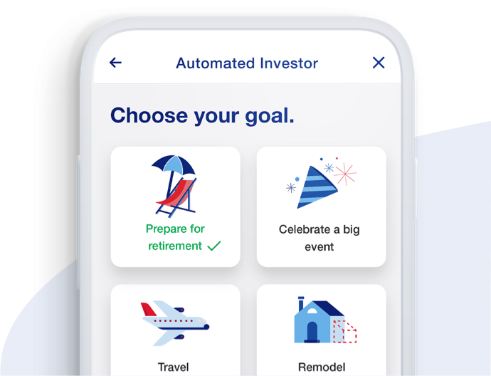 iPhone screen with goal setting options displayed